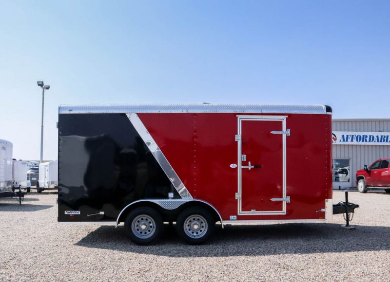 *Clearout Price- SAVE $1,500!* 2023 Continental Cargo Tailwind 7' x 16' (Red & Black, Barn Door)